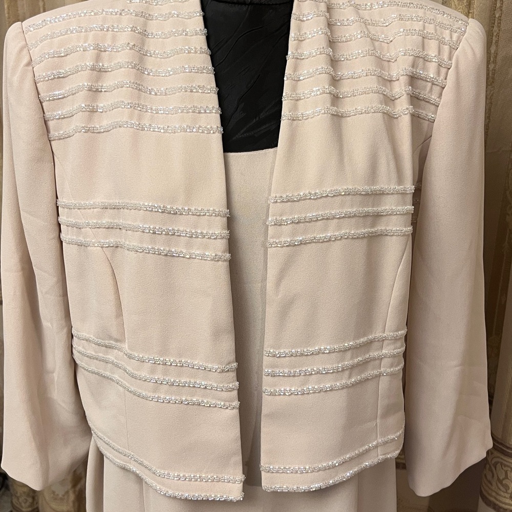 Rimini Cream Women's Dress with Jacket - Picture 2 of 6